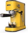 ‎YSSOA Espresso Machine 20 Bar, Professional Espresso Maker with Milk Frother Steam Wand, Compact Espresso Coffee Machine with 35oz Removable Water Tank for Cappuccino, Latte, Stainless Steel, Yellow