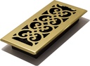 Decor Grates SPH410 Floor Register, 4x10, Polished Brass Finish