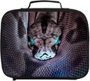 Snake Animal Print Portable Lunch Bag without Shoulder Strap, Reusable Insulated Lunch Box Cooler Bag for Kids Boys