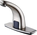 Automatic Sensor Touchless Bathroom Faucet Brushed Nickel,Motion Activated Hands-Free Lavatory Vanity Touch-Free Solid Brass Auto Sensor Sink Faucet