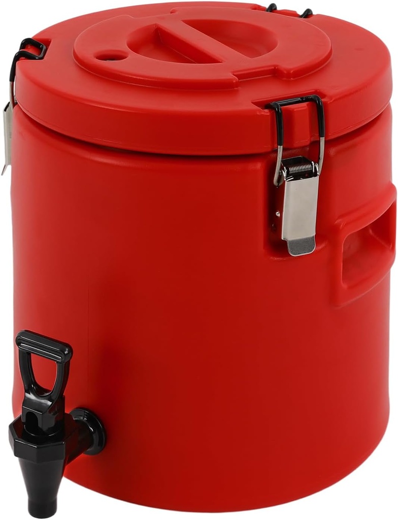 Stainless Steel Insulated Beverage Dispenser, 10L/2.64Gal Portable Food Warmer Drink Container with Faucet, Food-grade Hot and Cold Drink Server Dispenser for Restaurants, Parties (10L)