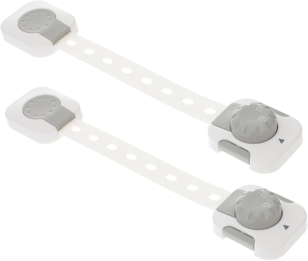 2 Pack Safety Locks for Infants Child Door Lever Lock Prevent Curious Fingers (grey)