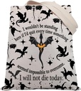 BDPWSS I Will Not Die Today Dragon Rider Gift Dragon Lover Handbag Fantasy Reader Tote Bag for Bookworm