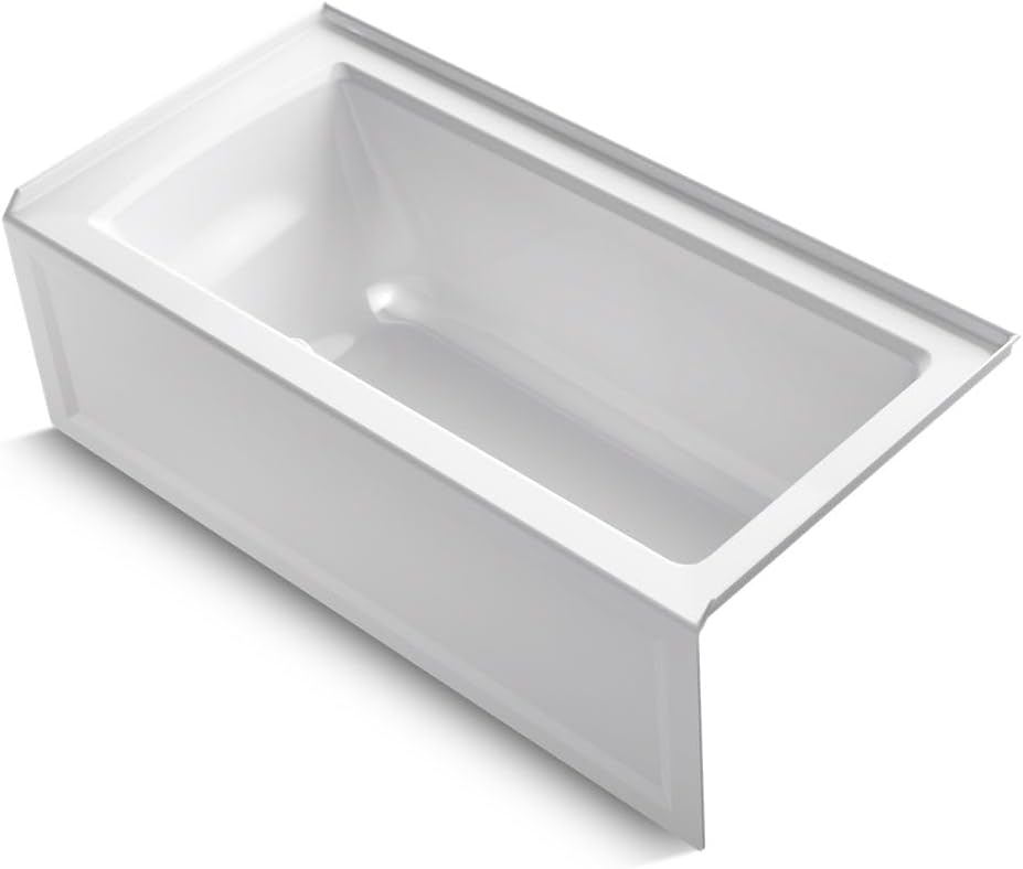 Kohler 1946-RA-0 Archer® 60" x 30" alcove bath right drain, White