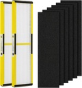 2 Pack FLT5000 HEPA Replacement Filt-er C with 6 Pack Activated Carbon for G-Guardian AC5250PT AC5000 AC5000E AC5300B AC5350B AC5350BCA AC5350W CDAP5500