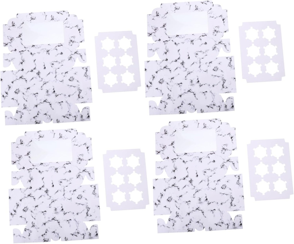 Zerodeko 10pcs Egg Tart Cake Carrier Boxes Window Muffin Cake Box Cupcake Storage Packaging