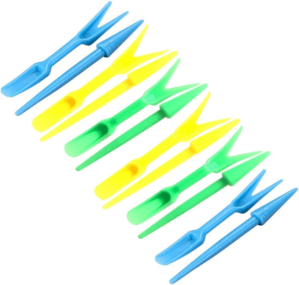 6 Sets Planting Seedlings Dibber Widger Garden Tool Plastic Garden Widger Seedling Dibber and Widger Seed Widger Seedlings Dibber Sowing Digging Tool Transplanting Planting Tool, Multicolor