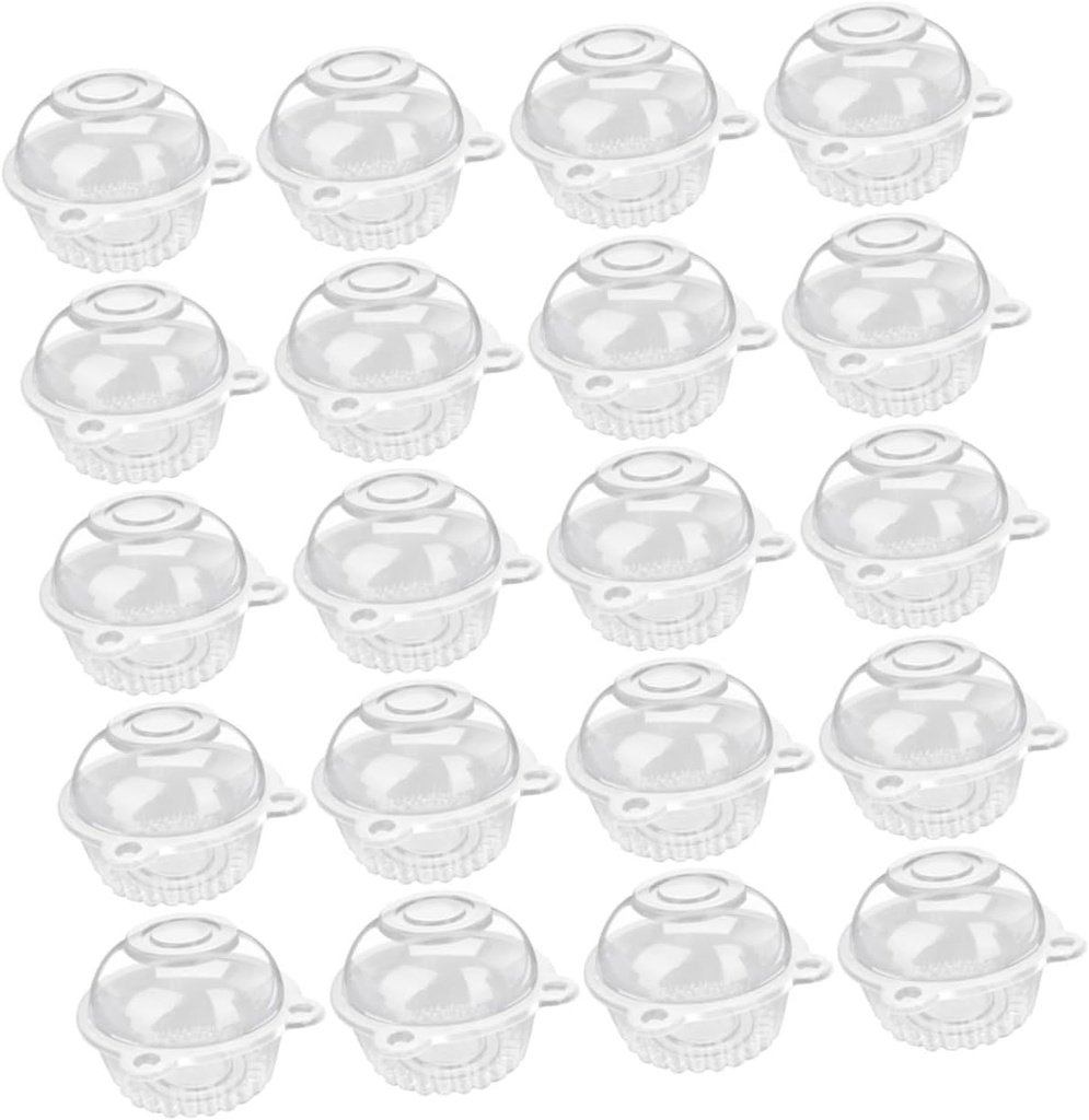 BESTYASH 50pcs Cupcake Carrier Lids Food-Grade Plastic Storage Box for Party Treats Convenient Muffin Holder for Events and Bakeries