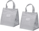 PATIKIL Insulated Lunch Bags, 2Pack 8"x5"x9" Reusable Bento Bags Thermal Lunch Tote Portable Food Containers Bag for Men and Women, Grey