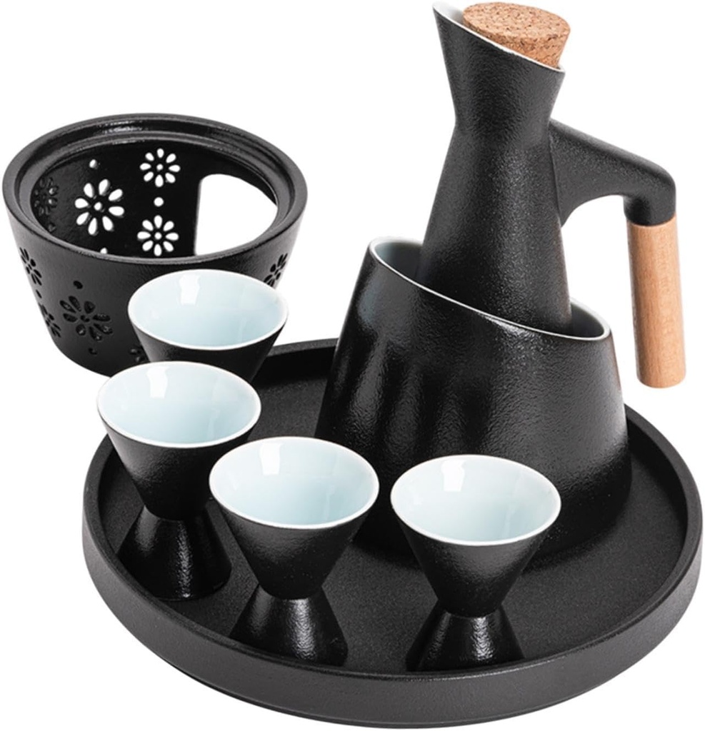 Ceramic Sake Set Ceramic Japanese Sake Set Creative Traditional Carafe Hot Saki Drink Porcelain for Gift Tea Party Home
