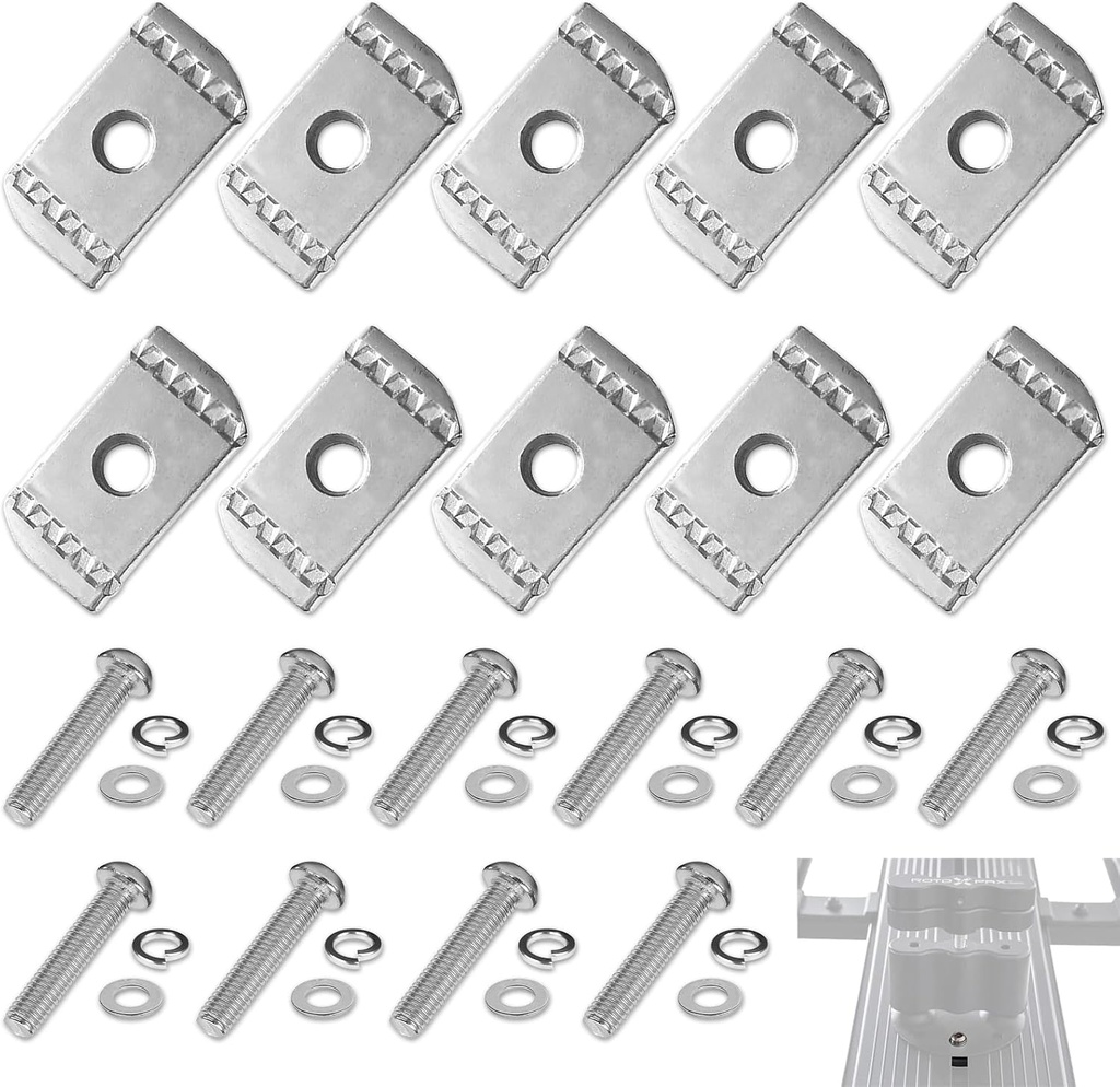 20pcs Screws Kit for Rhino-Rack Pioneer Rotopax, M6 304 Stainless Steel Machine Screws for Rhino Rack Pioneer Rotopax Screws Nut Kit Machine Screws Accessories for Car Bracket 43203 (25mm)