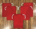 Reusable Eco friendly RED COLOR Cotton Thick Double Drawstring Muslin Bags "premium quality"-25pcs (10 x 12)