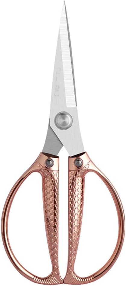 All purpose scissors heavy duty - for kitchen, office, home use, multipurpose Industrial grade scissors (rose gold)