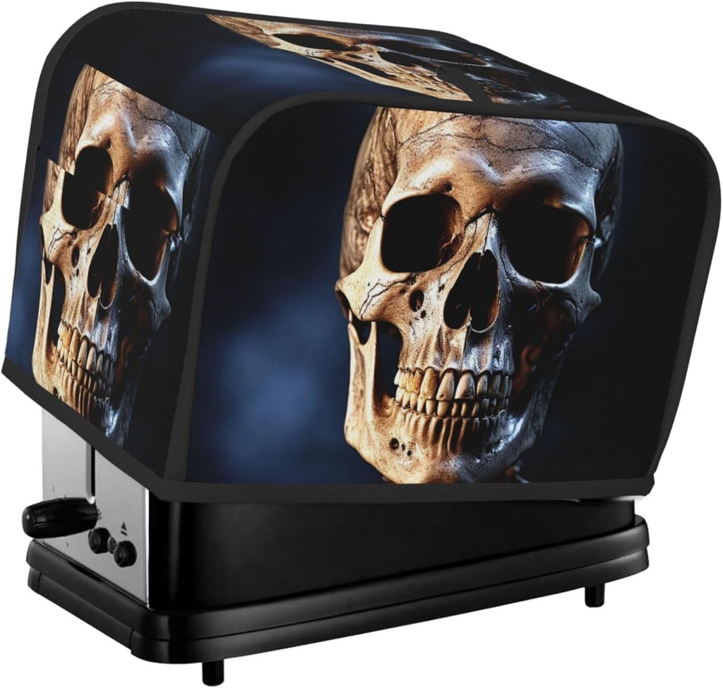 2 Slice Toaster Covers Bread Machine Cover Quilted Dustproof Fingerprint Protectors Small Washable Appliance Cover Skeleton Bread Maker Dust Protection Universal Size