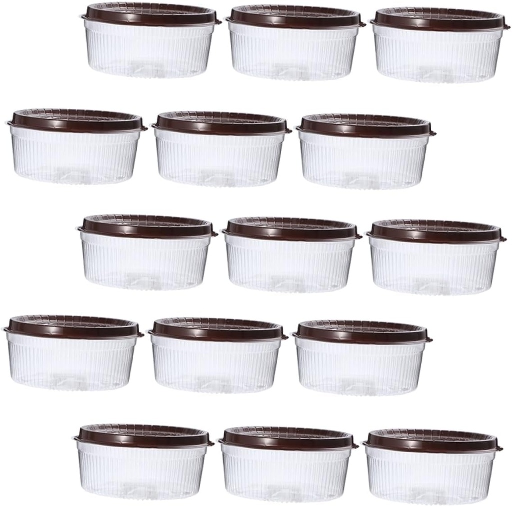 ABOOFAN 25 Pcs Cake Storage Box Lightweight Plastic Cupcake Holder for Home Baking Parties