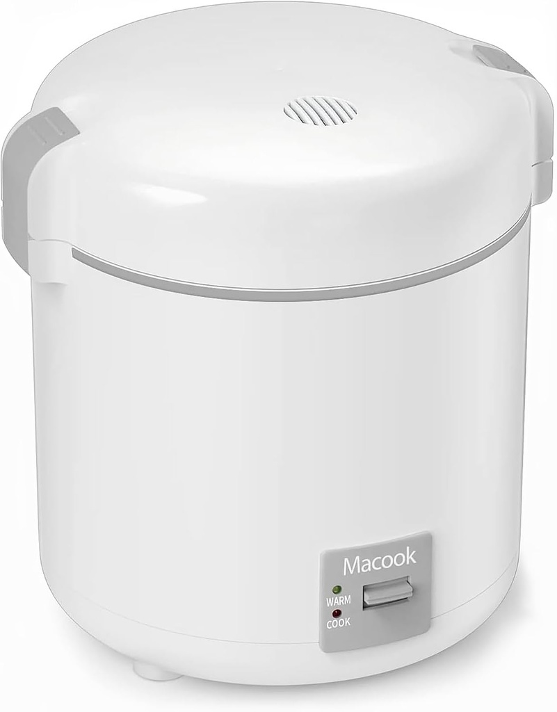 Rice Cooker Small 1-1.5 Cups Uncooked(3 Cups Cooked), Mini Rice Cooker with Removable Nonstick Pot, One Touch&Keep Warm Function, Travel Rice Cooker for Soup Grain Oatmeal Veggie, White