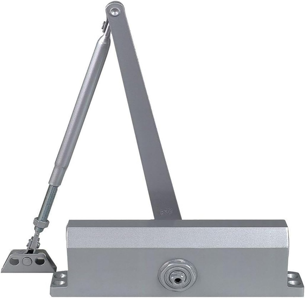 Dynasty Hardware Door Closer, Commercial Hydraulic Closer, Self-Closing, Spring Size 3, ADA Compliant, Surface Mount, Sprayed Aluminum, Series 3000