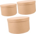 3pcs Paper Box Boxes Cupcake Containers Dessert Cups Muffin Packaging Large Cupcake Liners Jumbo Treat Containers for Homemade Treats Paper Cones for Crafts Cajas Khaki