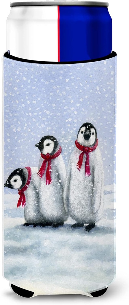 Caroline's Treasures "Penguins by Daphne Baxter" Ultra Beverage Insulators for Slim Cans, Multicolor