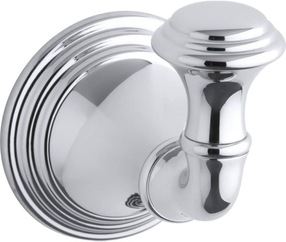 KOHLER K-10555-CP Devonshire Robe Hook, Elegant Finish, Easy to Install, Durable Construction, Polished Chrome
