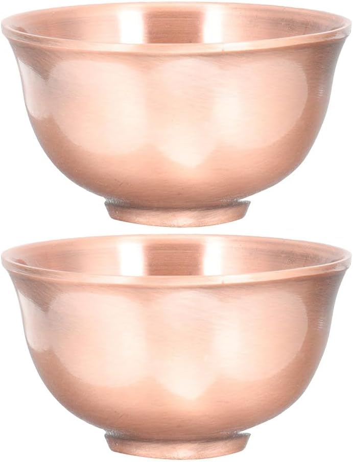 PRETYZOOM 2pcs Vintage Chinese Tea Cups Retro Metal Sake Cups Traditional Kung Fu Teaware for Tea Parties Gatherings and Special Occasions