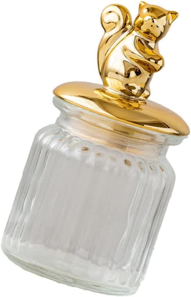 1pc Glass Storage Jar Food Storage Jars Glass Canisters with Airtight Lids Cookie Jar Glass Mason Jars Glass Container with Lid Sweet Jars Tea Glass Ceramics,