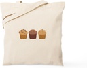 CafePress Muffins Tote Bag Reusable Natural Beige Canvas Shopping Bag