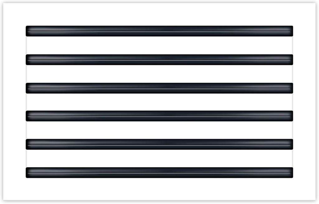 BUILDMART - 20x12 Modern AC Vent Cover - Decorative White Aluminum Air Vent - Standard Linear Slot Diffuser - Heating and Cooling Register Grille for Ceiling, Walls & Floors - Texas Buildmart