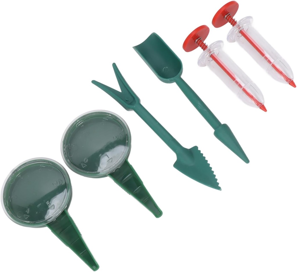 6 Piece Sowing Seeds Dispenser Set Portable Planting Spreader Seedling Tool Handheld Potted Mini Seeder Utensil 6-Piece Set Seeding Spreading Tool Seeding Tool Spreaders