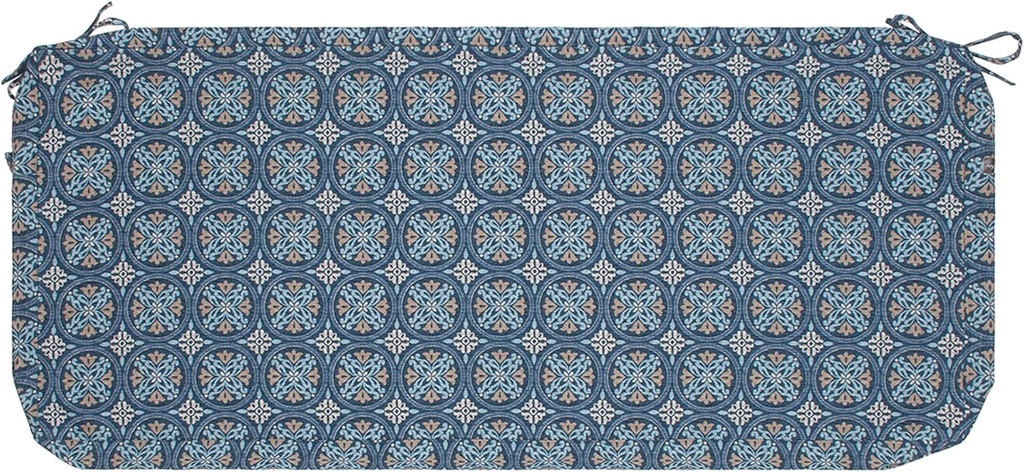 Magpie Fabrics Patio Bench Cushion Cover 42x18x3 Inch, NO Insert! Water&Fade Resistant Outdoor Loveseat Replacement Cover with Zipper (Morgan Medal Blue)