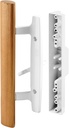 Prime-Line C 1315 Diecast, White, Mortise Style Handle with Outside Wood Handle (Single Pack)