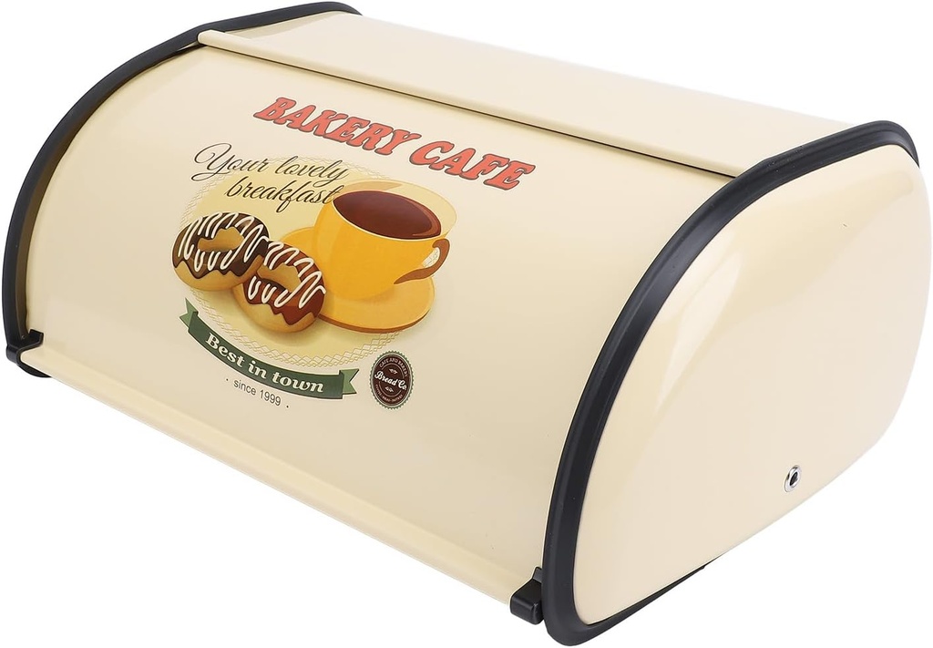 Bread Box Exquisite Elegant Drum Type Metal Bread Storage Bin for Bread Cake Doughnut Biscuit Food Tableware Champagne Color (Type 3)(Type 3)