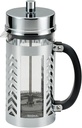 BonJour Coffee Glass and Stainless Steel French Press, 33.8-Ounce, Chevron