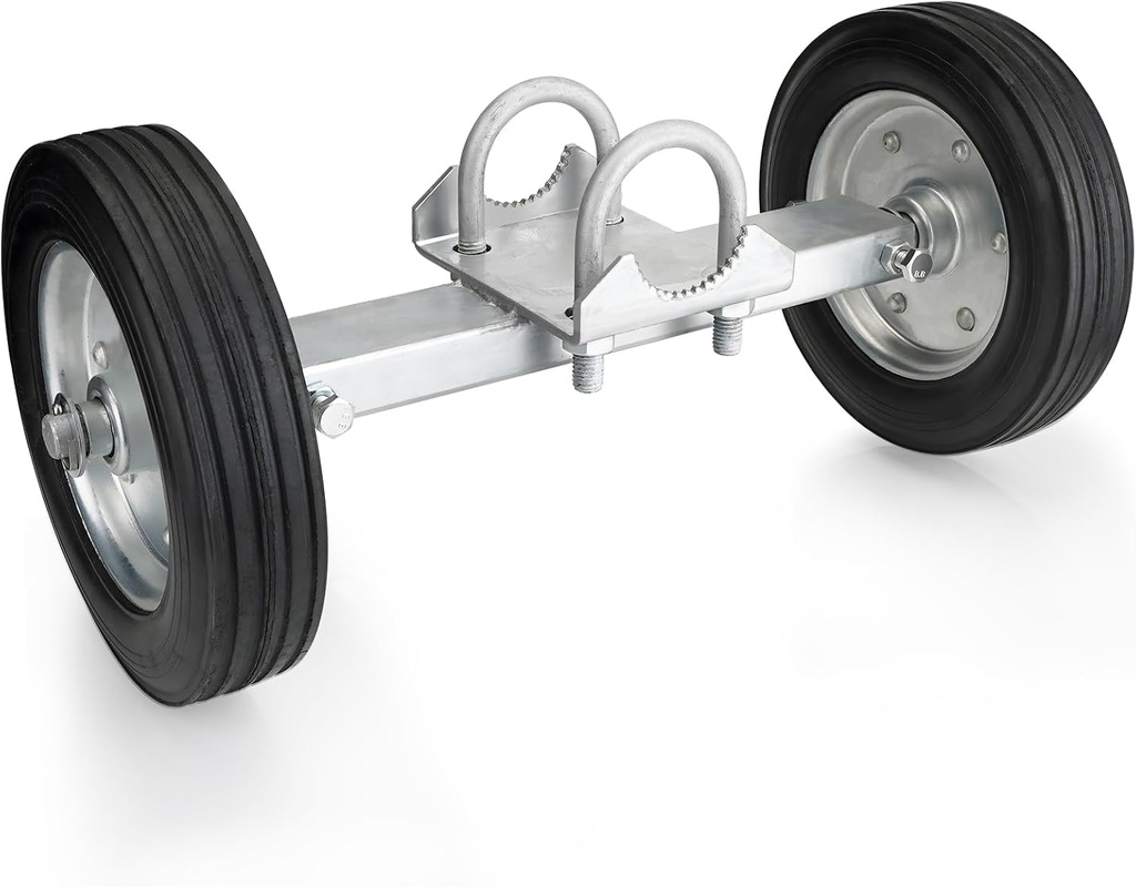 Adjustable Sliding Gate Wheel, 6" Tensioner Set with Mounting Bracket and U-Bolts - Premium Gate Accessory for Smooth Operation, Rubber Wheels for Metal Tube Gates and Driveway Gates