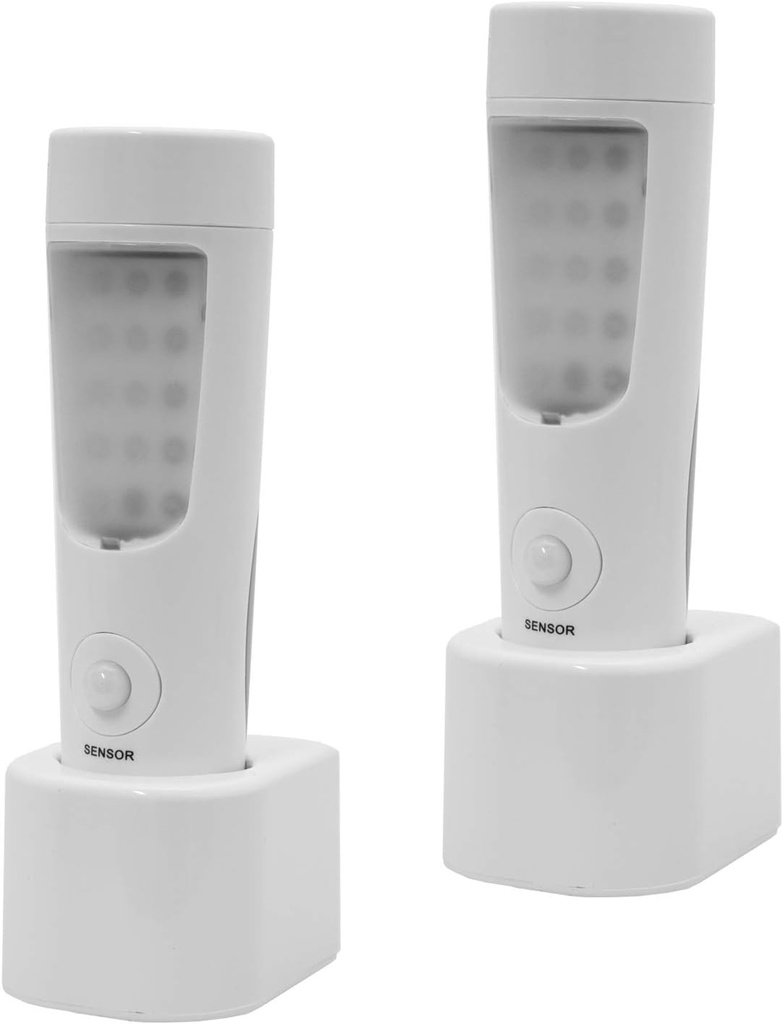 LFI Lights | Power Outage Flashlight Nightlight with Motion Sensor | Auto Dusk to Dawn Sensor | Plug in Flashlight | 14 Hour Run Time | All LED | (2 Pack) | RZNLWE-200