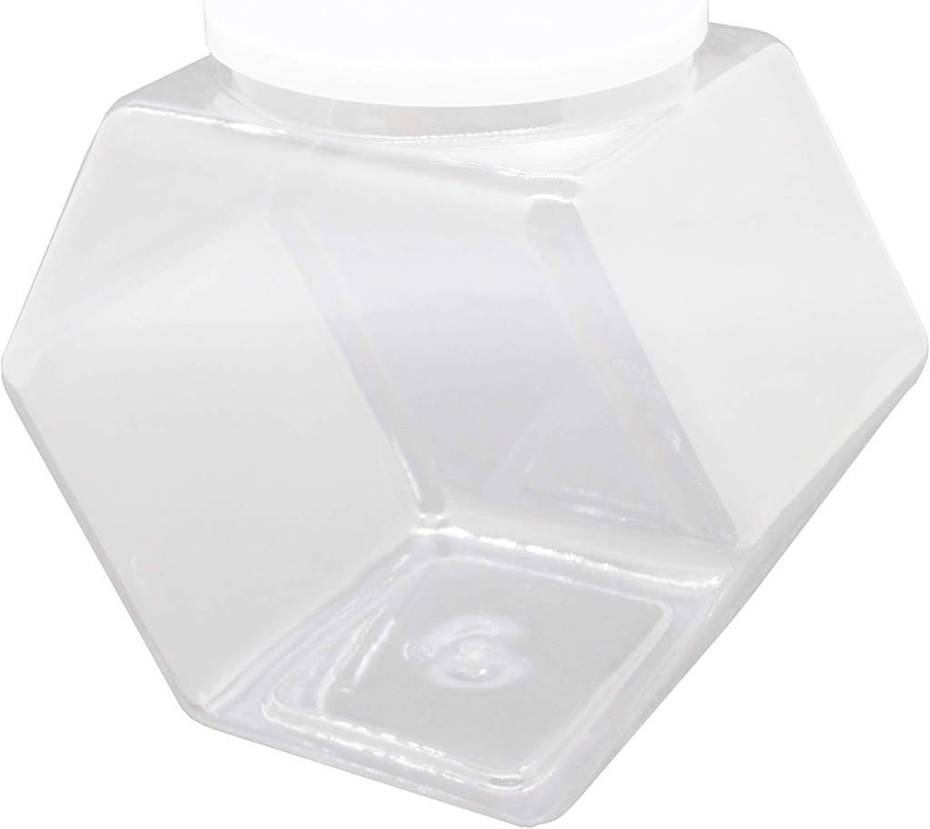 FixtureDisplays® 12PK 1 Gallon Clear Candy Storage Jar with Lid, Plastic Kitchen Canisters for Candy, Cookies, Cereal, Coffee 19485