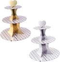 2pcs Cake Stand Combination for Cupcakes and Desserts Party Wedding Decor