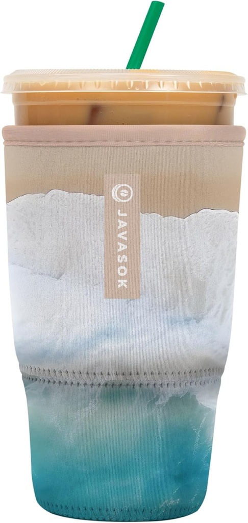 Sok It JavaSok Iced Coffee & Cold Soda Insulated Neoprene Cup Sleeve (Ay, Bay Bay!, Large: 30-32oz)