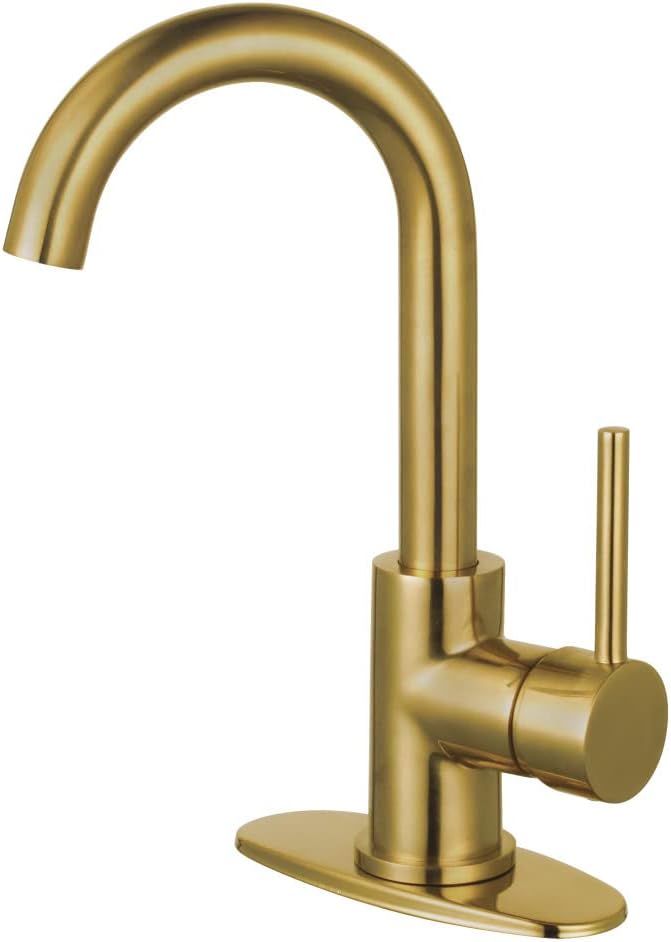 Kingston Brass LS8433DL Concord Bathroom Faucet, Brushed Brass, 5.88 x 5.13 x 11.19