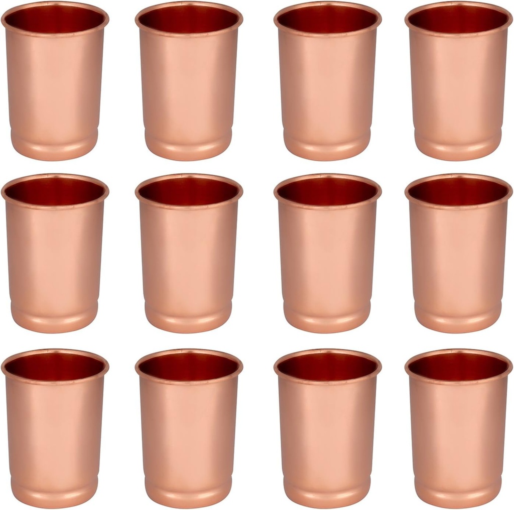 Zap Impex Pure copper plain glasses moscow mule tumbler (Set of 12)