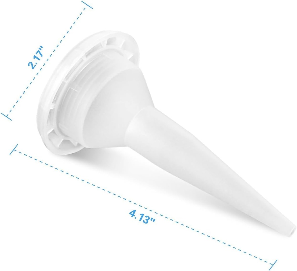 20White Caulking Nozzle for Sausage Caulking Gun, Reusable Caulk Nozzle Applicator, Durable Epoxy Piston Caulk Cap, Replacement Extension Tool Supplies Applied in The Construction （20pack）