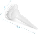 20White Caulking Nozzle for Sausage Caulking Gun, Reusable Caulk Nozzle Applicator, Durable Epoxy Piston Caulk Cap, Replacement Extension Tool Supplies Applied in The Construction （20pack）