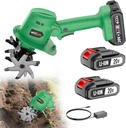 20V Cordless Tiller Cultivator for Gardening, Electric Garden Tiller with 2 x 2.0Ah Batteries & Charger, Garden Rototiller for Lawn Gardening Soil Cultivation