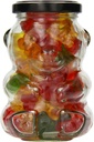 Nakpunar 9 oz Glass Bear Jars with Lids for Honey, Candies, Piggy Banks (3, Gold)
