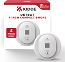 Kidde Smoke Detector, 4-Inch Compact, AA Battery Powered, 10SDR