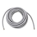 Endurance Pro 20 Foot Universal Ice Maker Flexible Braided Stainless Steel Water Supply Hose Connector Connection, 1/4 x 1/4 Inch Compression Fittings (1, 20 Foot)