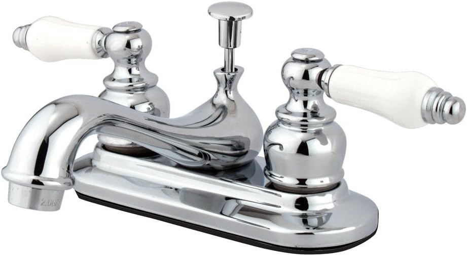 Elements of Design Elizabeth EB601B Centerset Lavatory Faucet with Retail Pop-Up, 4-Inch, Polished Chrome