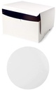 Made in USA 10" X 10" X 5" Recycled White Kraft Cake Box & 10" Round Cake Boards (Pack of 10 – Front Loading)