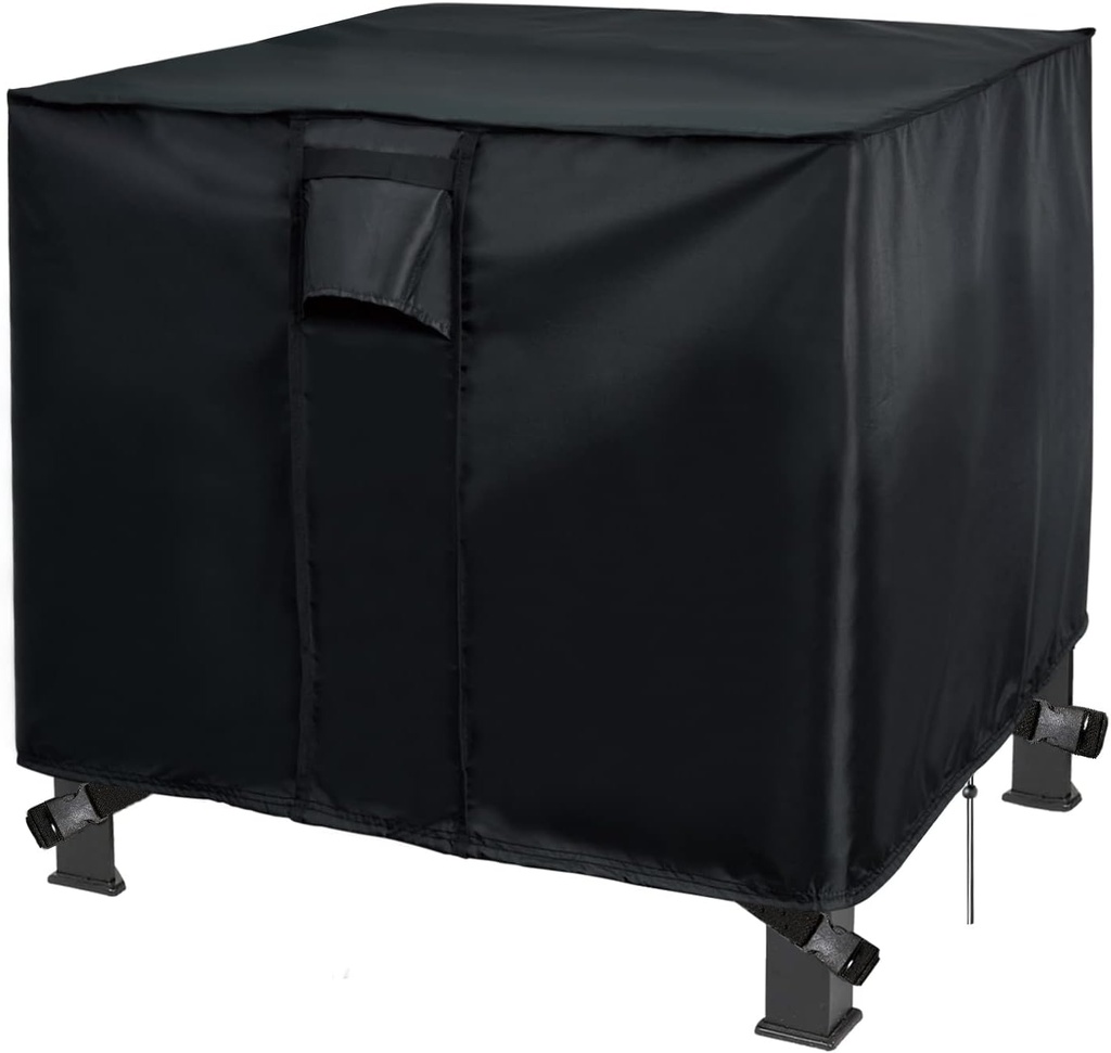 Fire Pit Cover Square 30 x 30 x 25 Inch, Gas Firepit Covers 30 Inch Waterproof Fire Table Cover Patio Outdoor Cover Fits for 28-30 Inch Fire Pit Table (Square - 30" Lx30 Wx25 H)