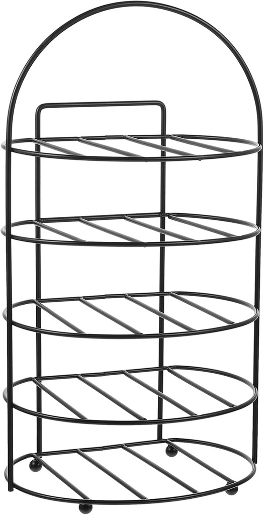 Hemoton Spice Rack Multi-function Iron Serving Tray for Home Organization Versatile Dish Plate Shelf for Storing Condiments Grains and More Kitchen Living Room and Bathroom